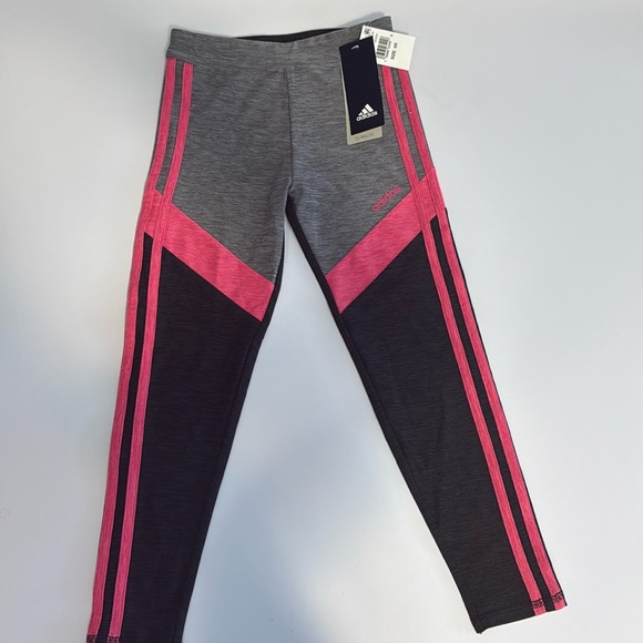 Adidas Girls Leggings New with Tags Size 6x - Picture 1 of 5
